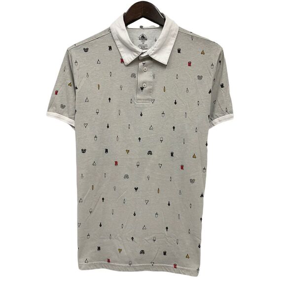Disney Parks Men's Corndog Pretzel Popcorn Ice Cream Chicken Wing Polo Shirt M - Picture 1 of 8